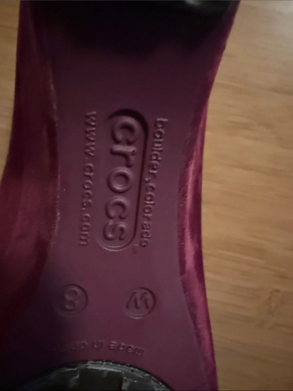 CROCS Women's Fuscia Wedge Flats